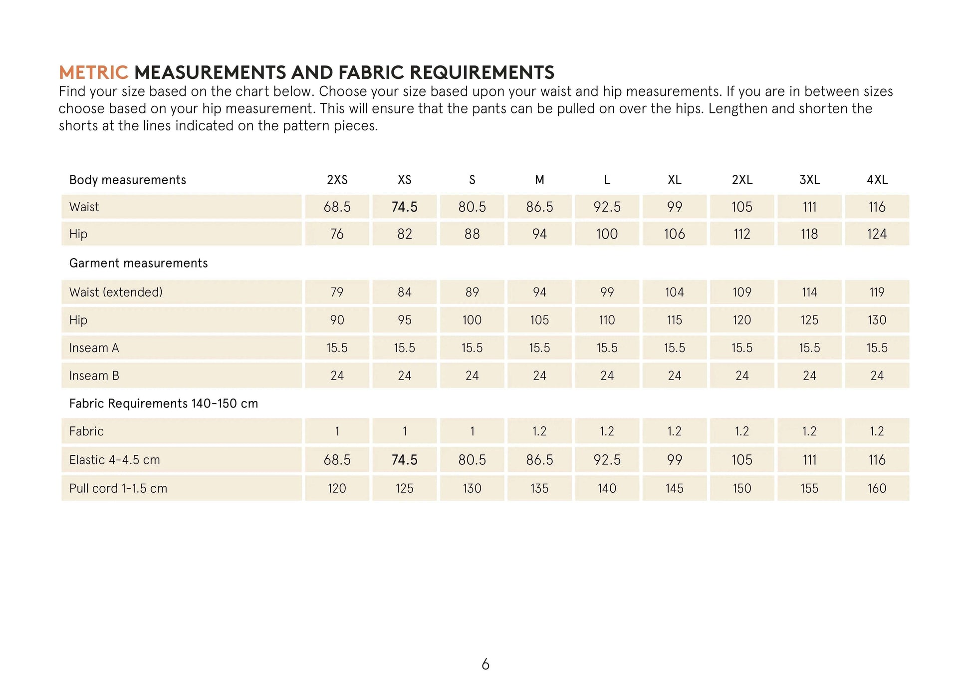 Gym Shorts sewing pattern Wardrobe By Me