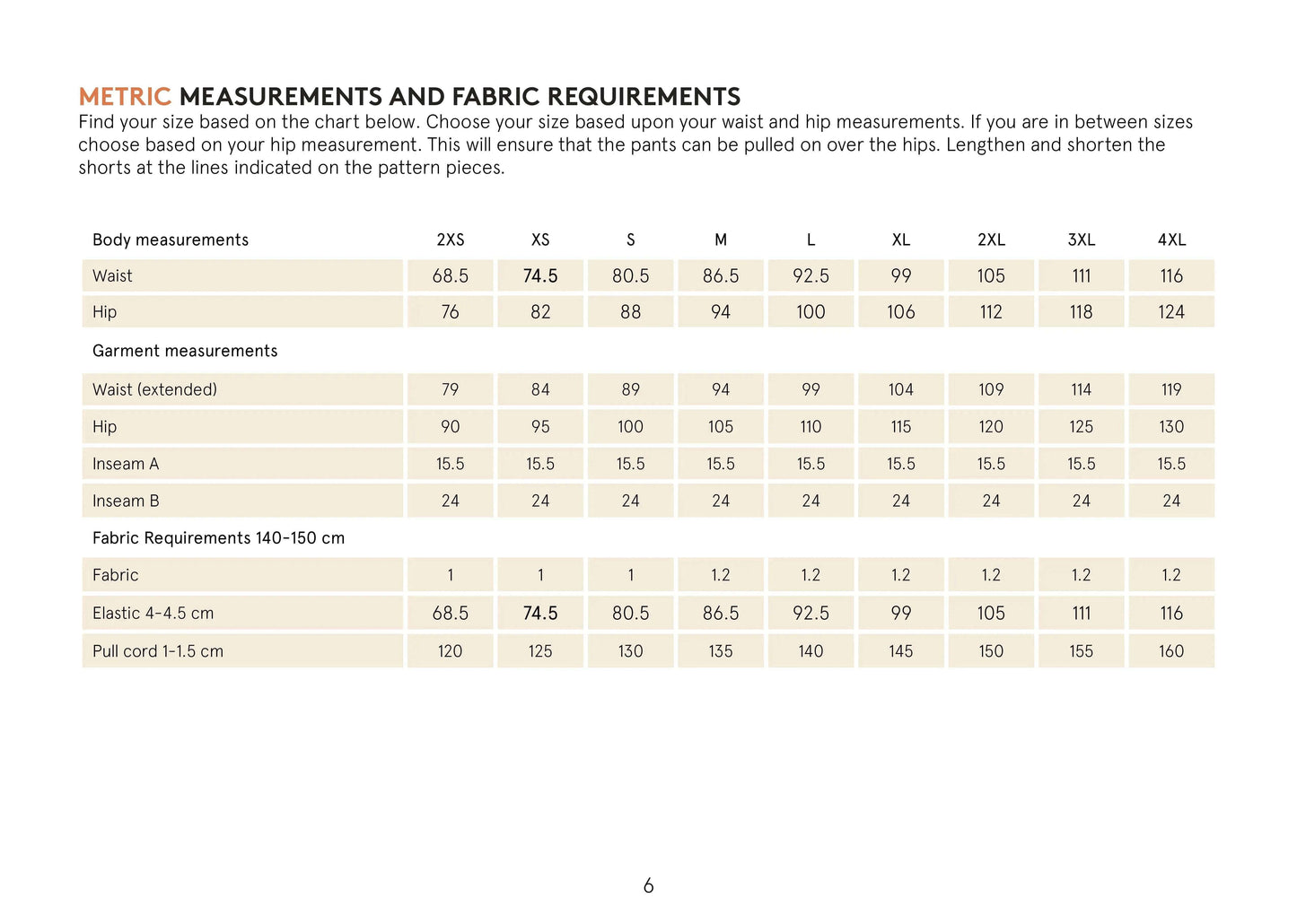Gym Shorts sewing pattern Wardrobe By Me
