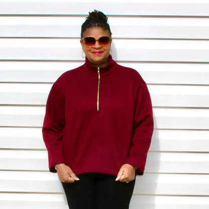 Half zipper sweater Pattern Wardrobe By Me