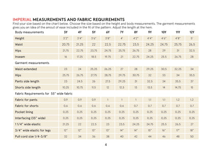 Pants sewing pattern for kids Wardrobe By Me