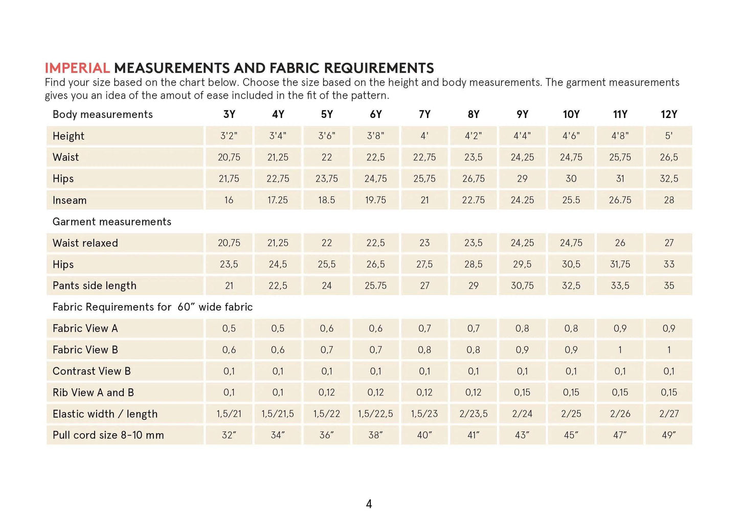 Kids sweatpants sewing pattern Wardrobe By Me