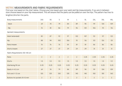 Summer pants sewing pattern Wardrobe By Me