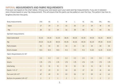 Summer pants sewing pattern Wardrobe By Me