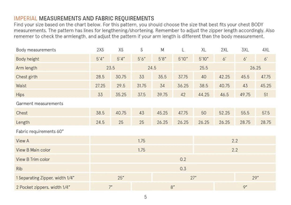 Track Jacket sewing pattern Wardrobe By Me