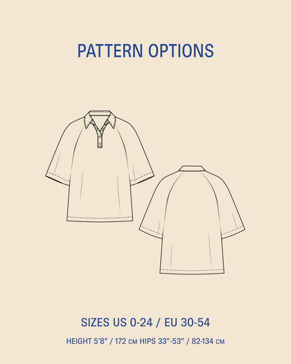 Womens' Rugby Shirt sewing pattern