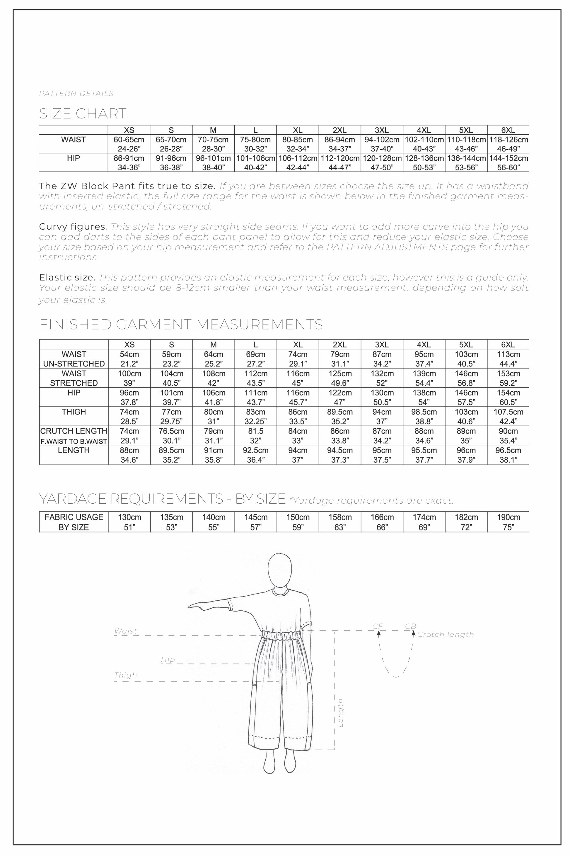 ZW Block Pant - PDF Pattern
