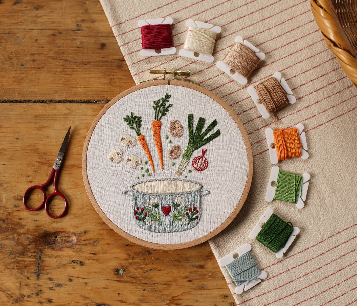 Ensemble de broderie - Soupe du potager - Twin Folk