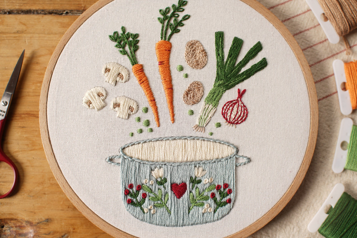 Ensemble de broderie - Soupe du potager - Twin Folk