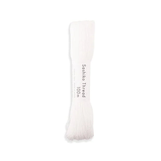 Sashiko Thread, 100% Cotton, White, 100m - OLYMPUS
