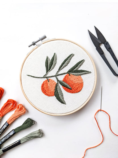 Embroidery set - Clementines - TIGHT EMBROIDERED
