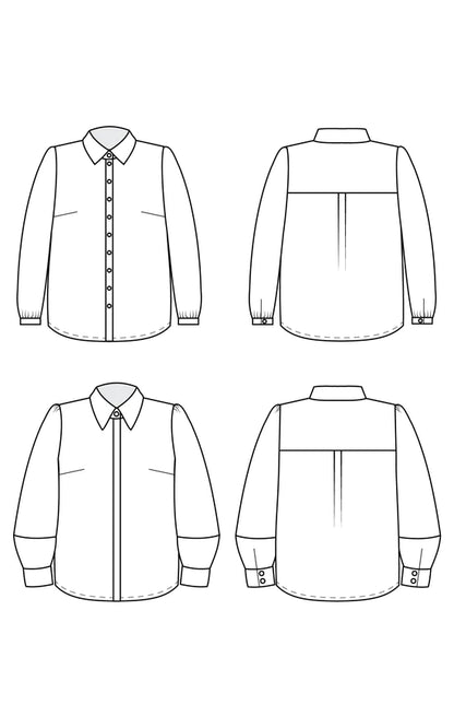 Vernon shirt 12 to 32 - Paper pattern - CASHMERETTE