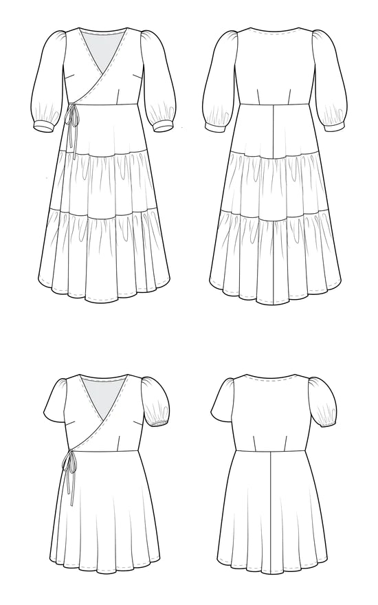 Roseclair dress 0 to 16 - Paper pattern - CASHMERETTE