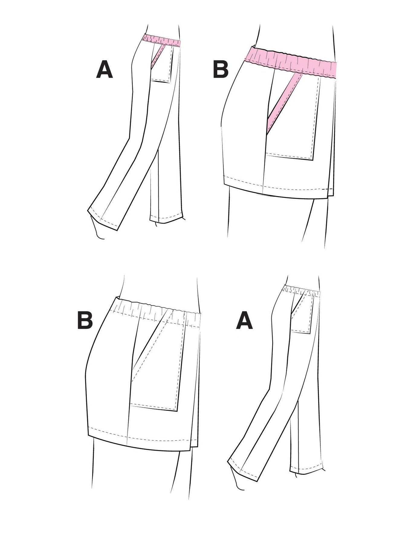 Elastic waist pants 3243 | Paper pattern - Jalie