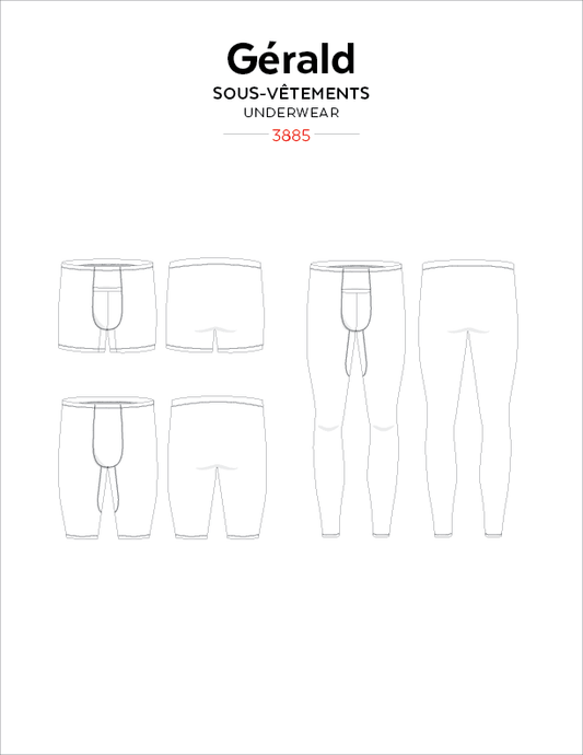 GERALD underwear 3885 | Paper pattern - Jalie