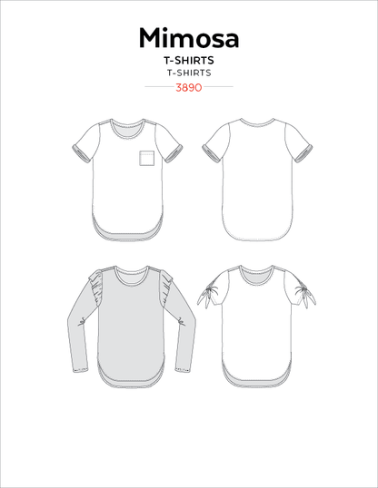 T-shirts MIMOSA 3890 | Paper pattern - Jalie