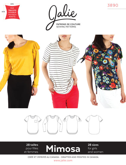 T-shirts MIMOSA 3890 | Paper pattern - Jalie