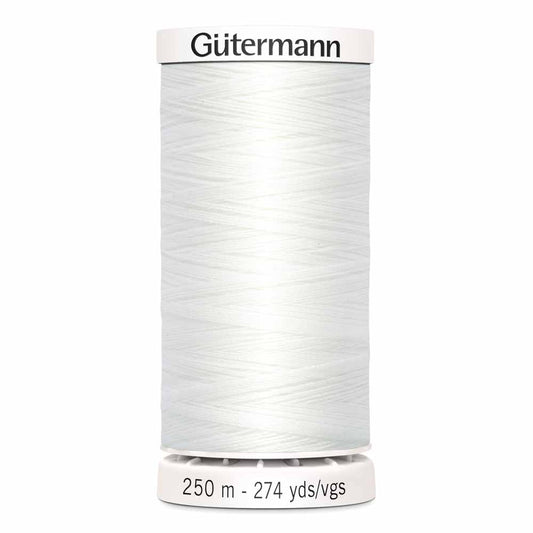 Polyester thread - 20 White - GÜTERMANN - 250m