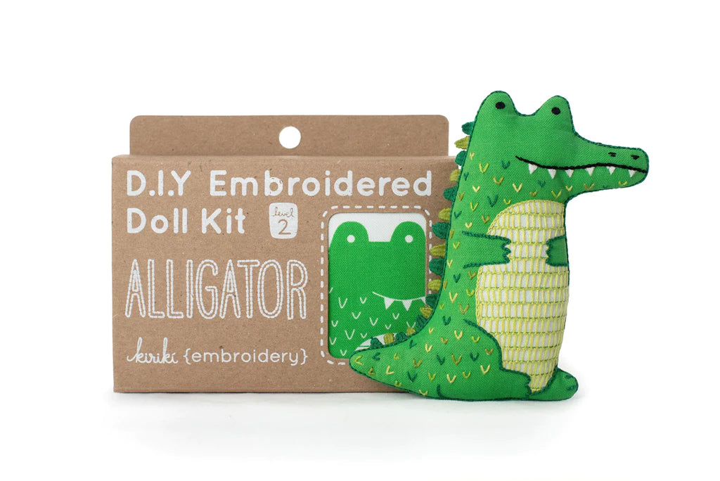 Alligator - DIY embroidered plush toy set - KIRIKI PRESS