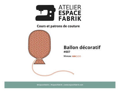 Ballon décoratif - Patron PDF