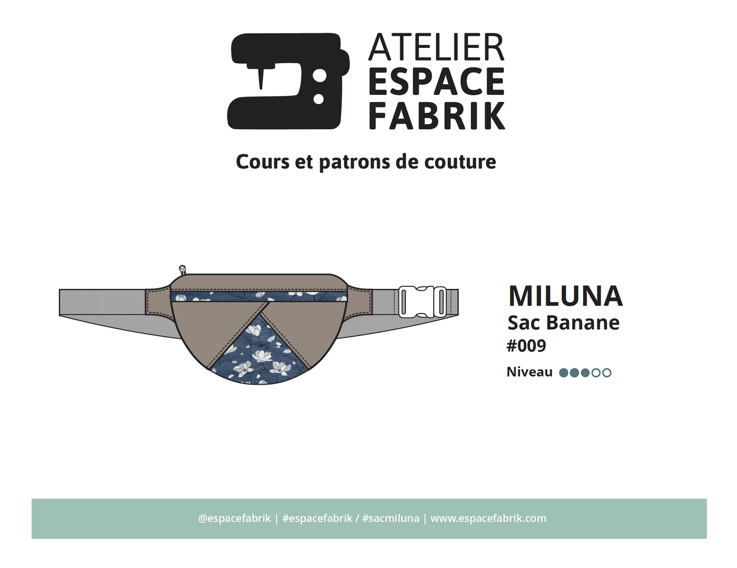 Miluna - Fanny Pack - Paper pattern