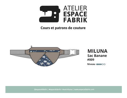 Miluna - Sac Banane - Patron papier