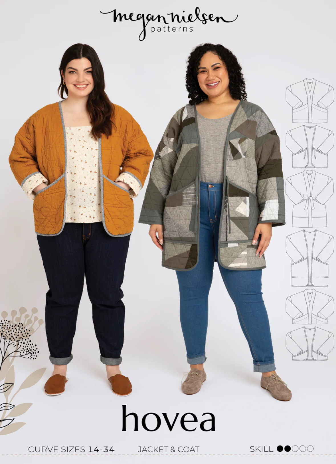 Hovea Curve jacket and coat - Paper pattern - MEGAN NIELSEN
