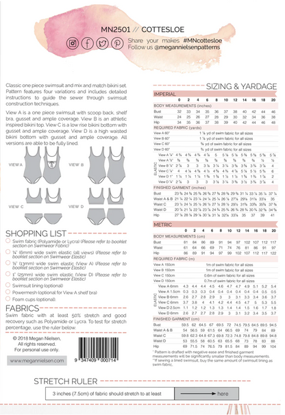 Cottlesloe swimwear - Paper pattern - MEGAN NIELSEN