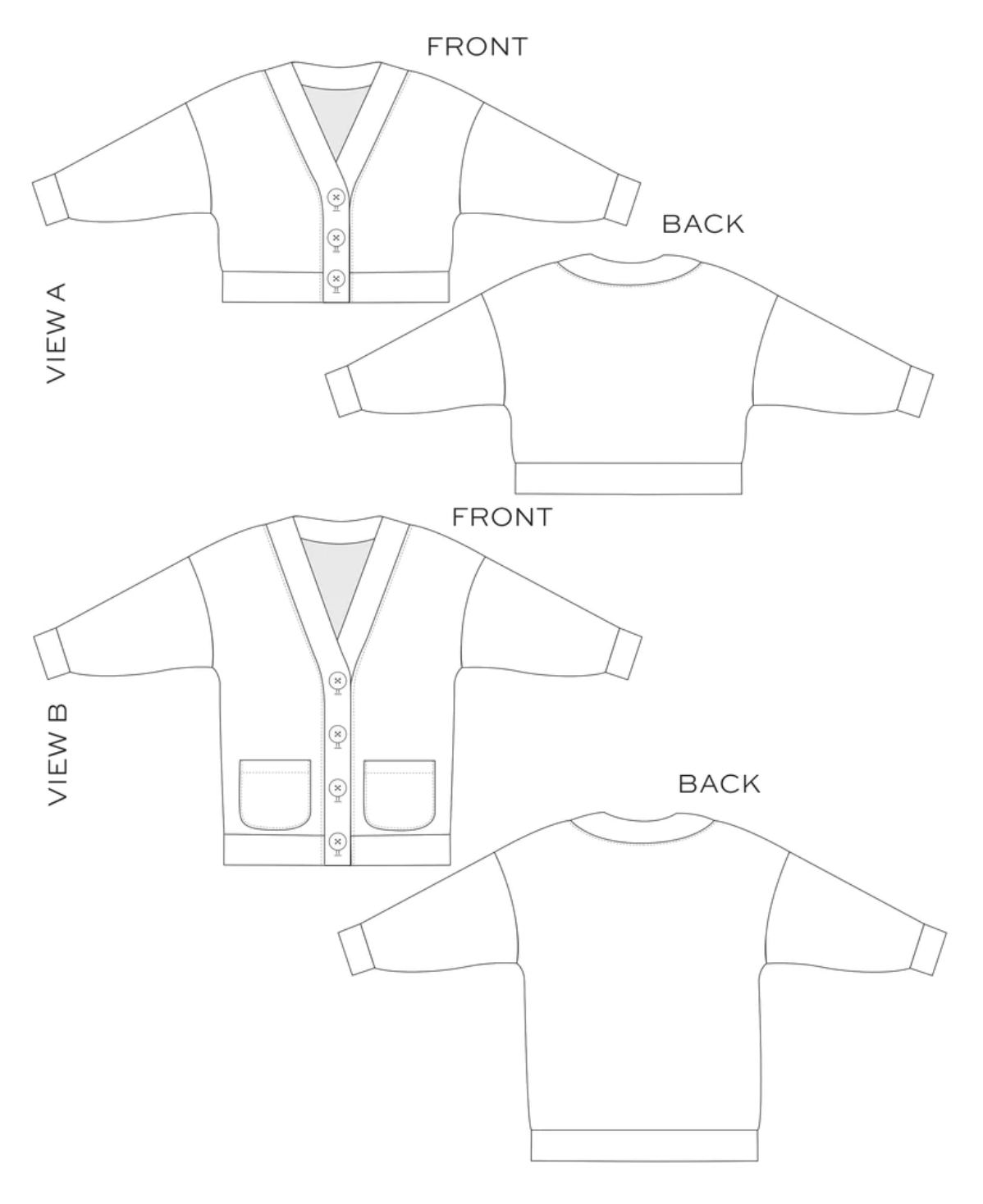 Marlo sweater - Paper pattern - TRUE BIAS