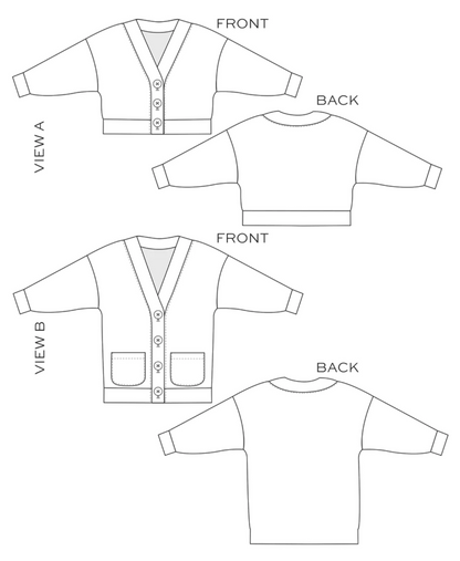 Marlo sweater 14 to 30 - Paper pattern - TRUE BIAS