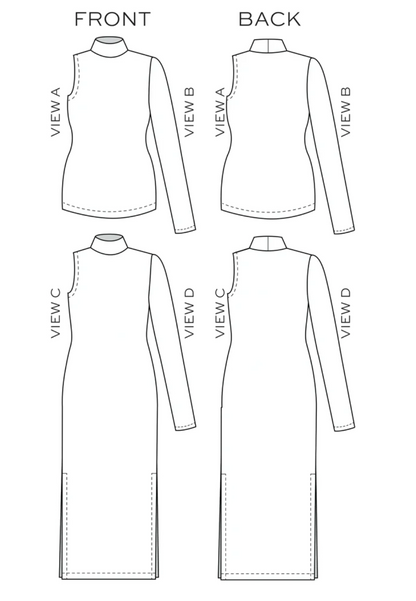 Nikko Top &amp; Dress - Paper pattern - TRUE BIAS