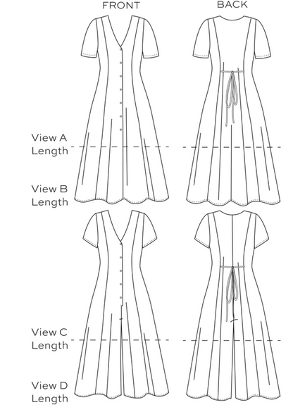 Robe & Romper Shelby - Patron papier - TRUE BIAS