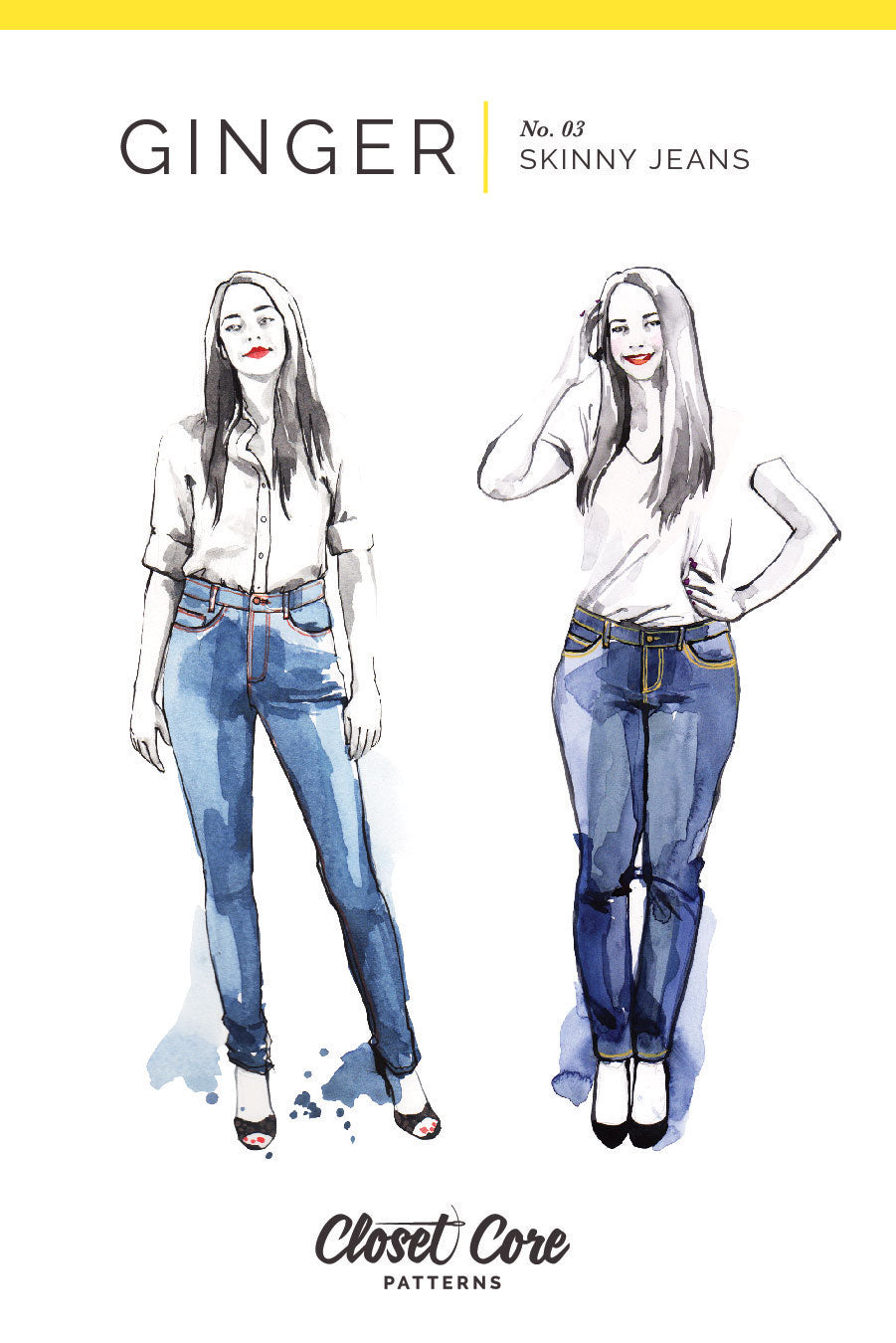 Jeans GINGER | Patron papier - Closet Core Patterns