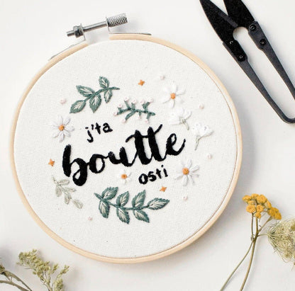 Ensemble de broderie - J'ta boutte osti - BRODÉ SERRÉ