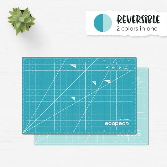 Tapis de coupe 18"x 24" - Quetzal bleu - ECOPECO
