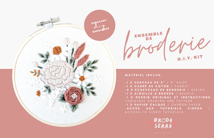 Ensemble de broderie - Fleurs du printemps - BRODÉ SERRÉ